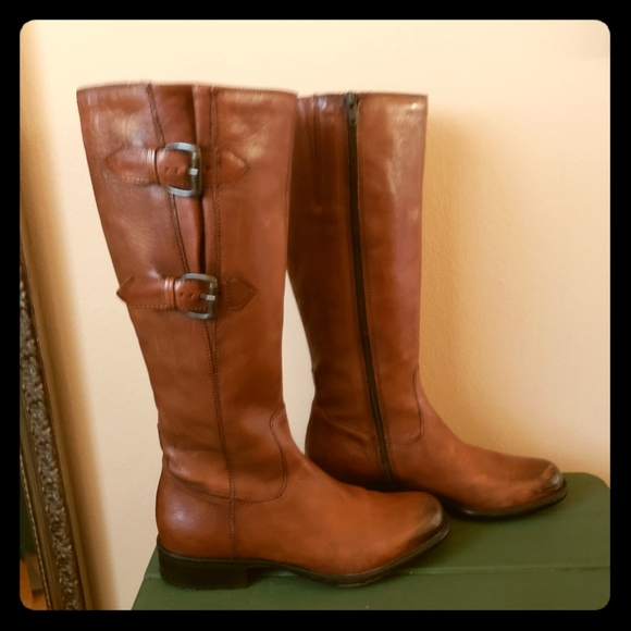 clarks tan leather boots